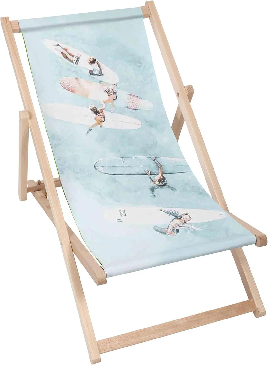 Drevené ležadlo Zábava surferov