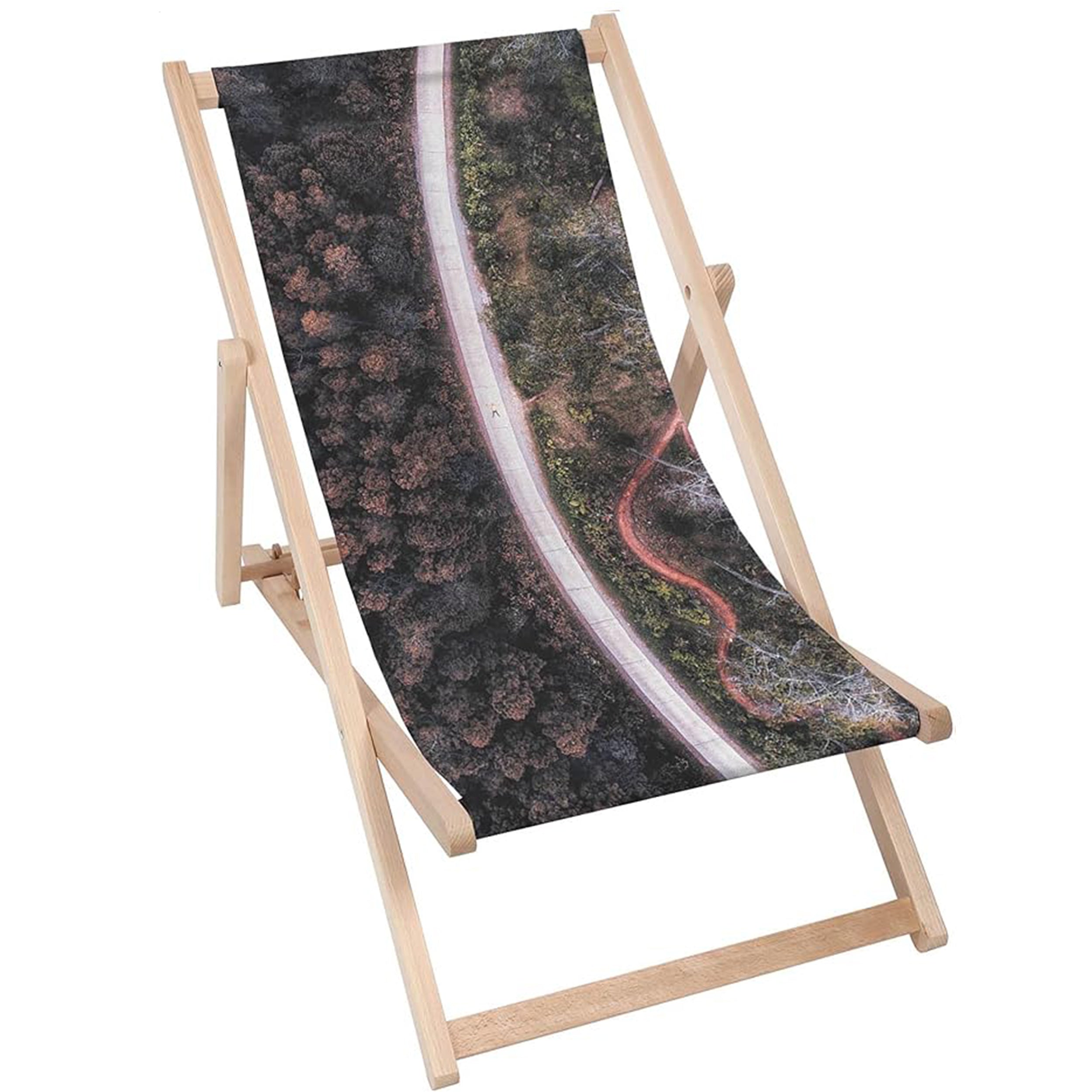 Drevené ležadlo Výhľad z letu