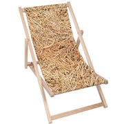 Wooden deck chair Village Straw