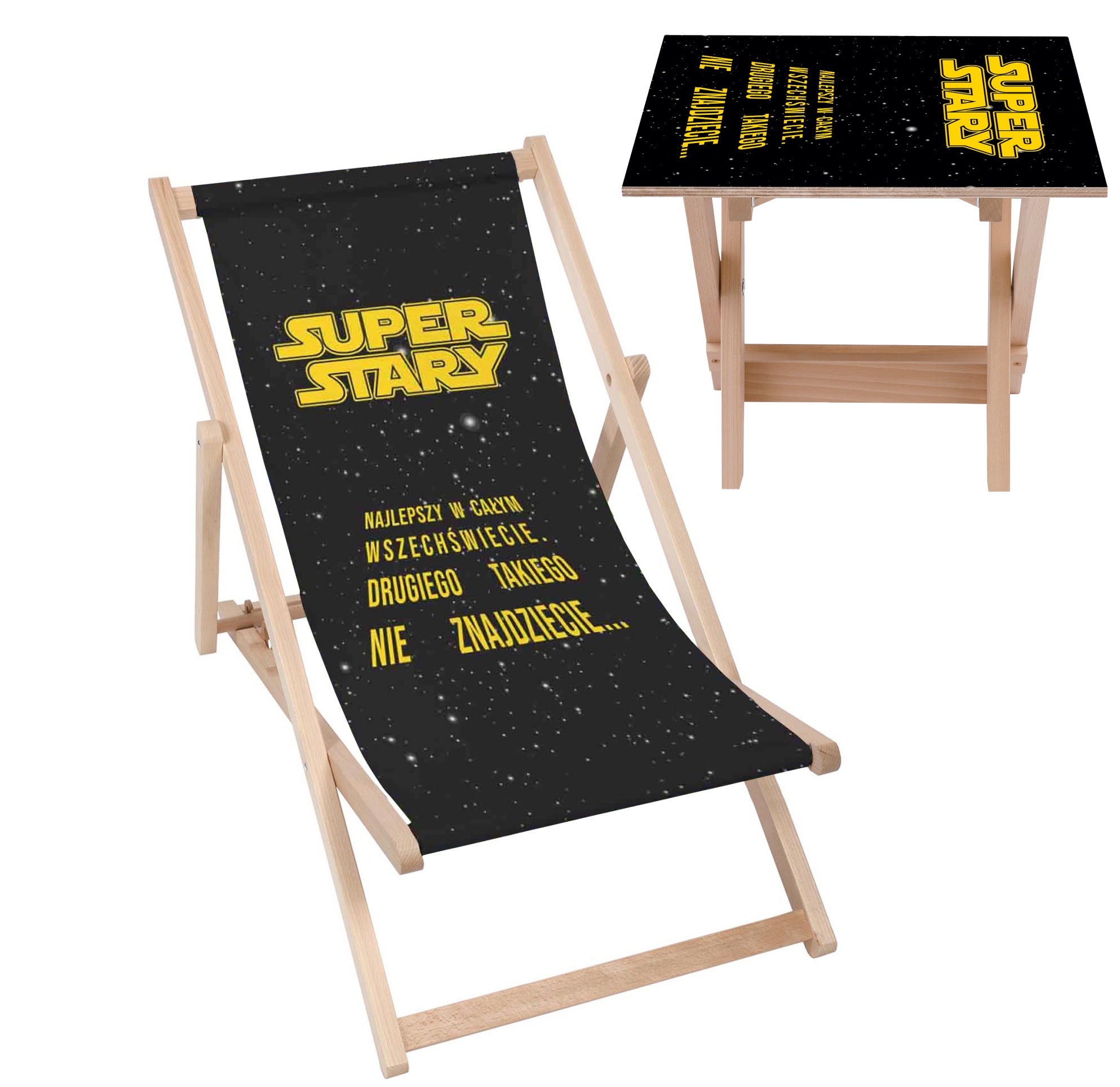 Zestaw Leżak i stolik Super Stary