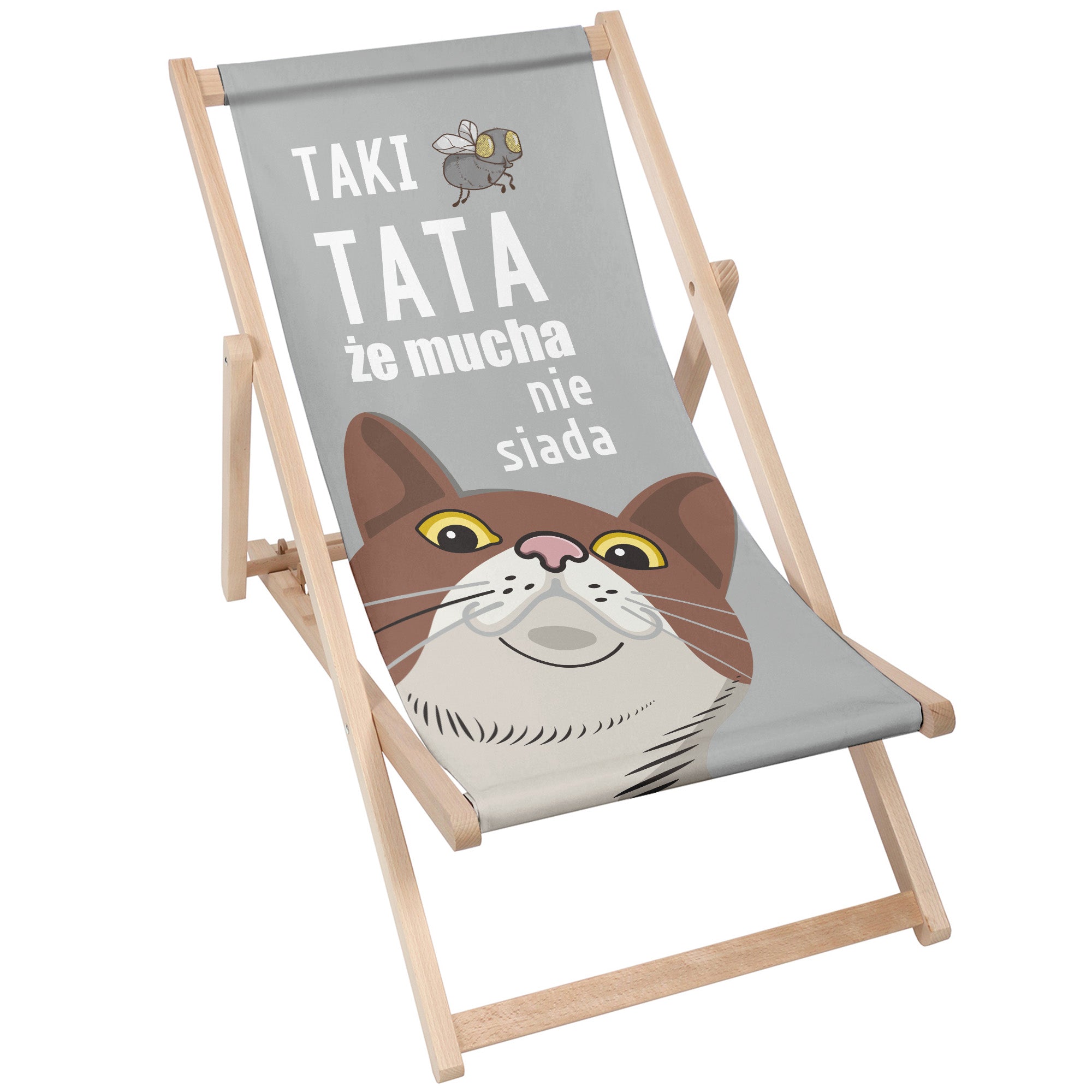 Zestaw Leżak i stolik Taki tata, że mucha nie siada