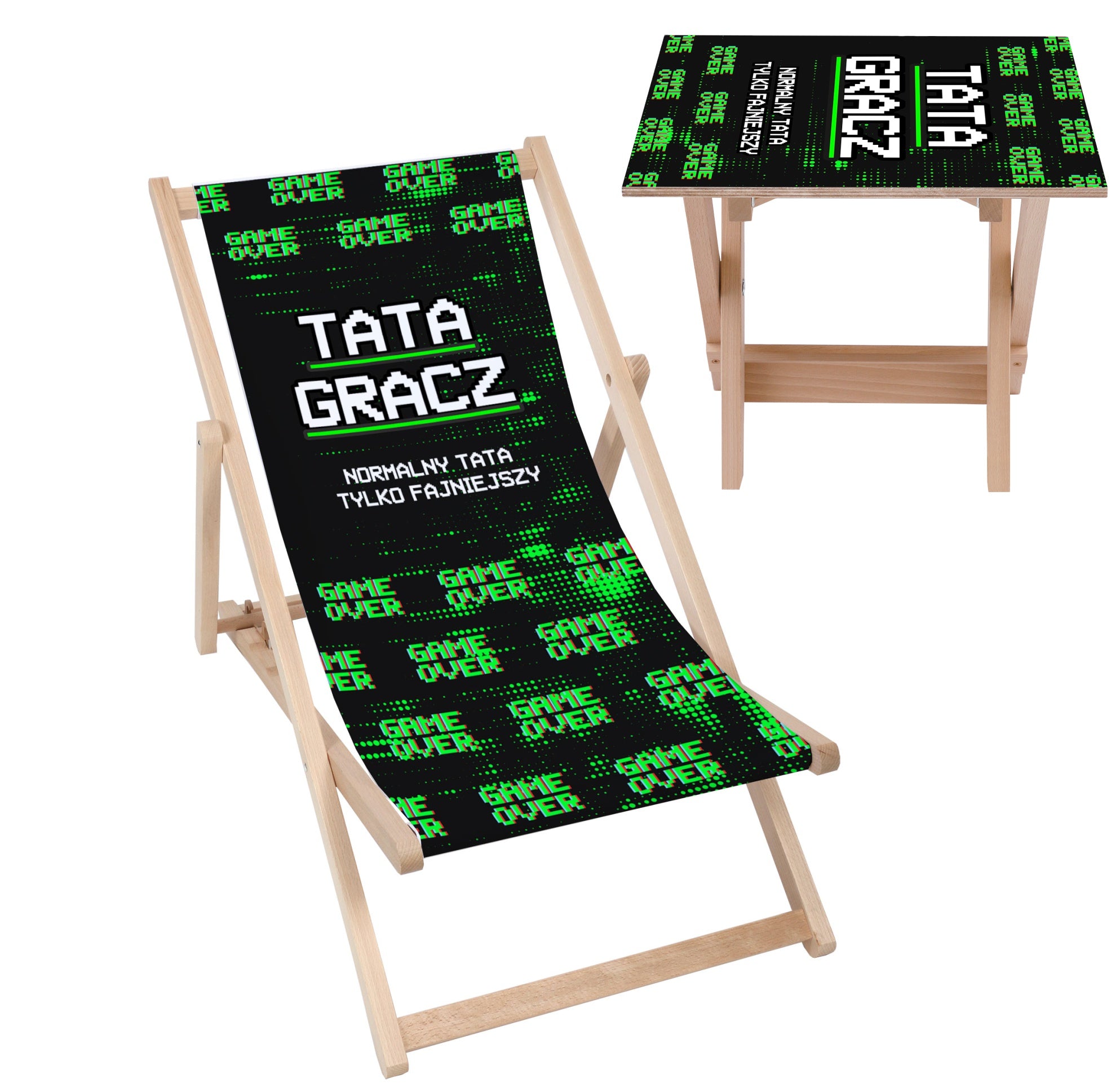 Zestaw Leżak i stolik Tata Gracz