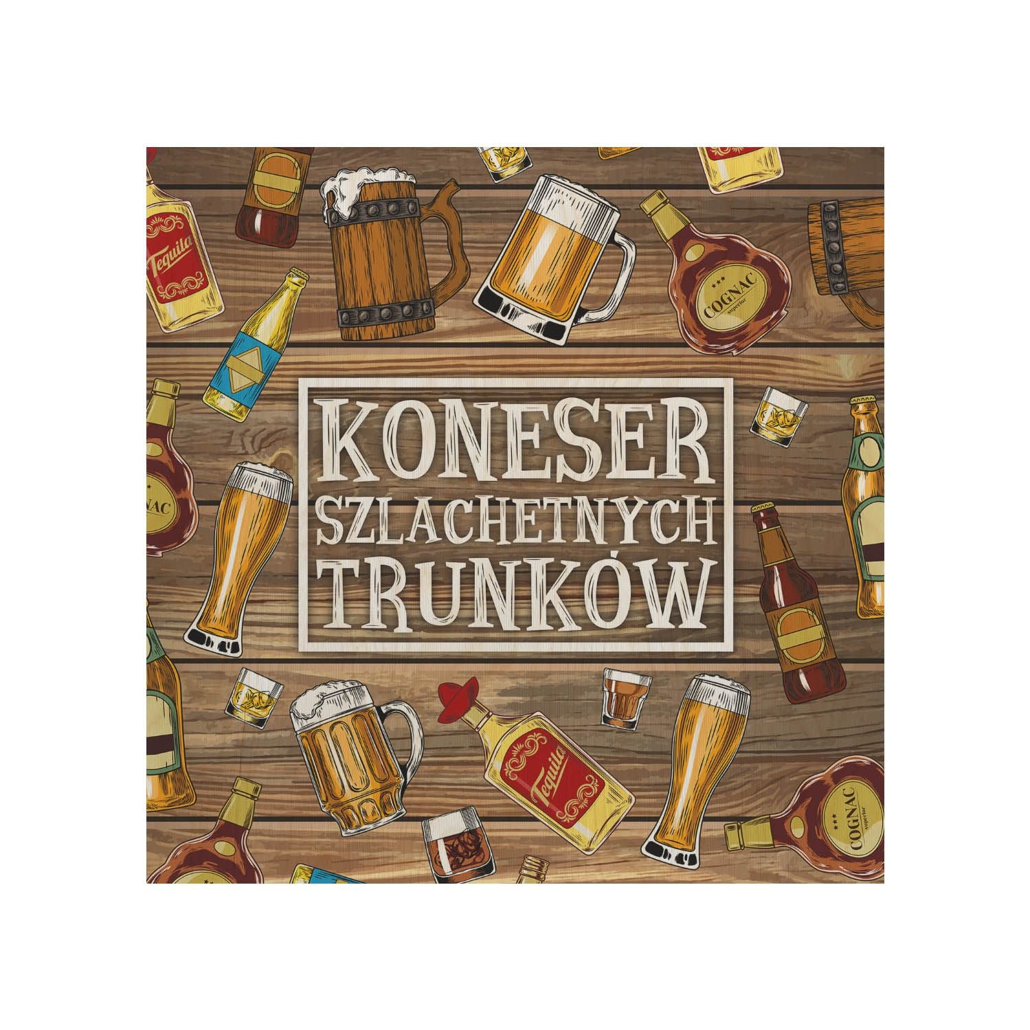 Zestaw Leżak i stolik Tata Koneser Szlachetnych Trunków