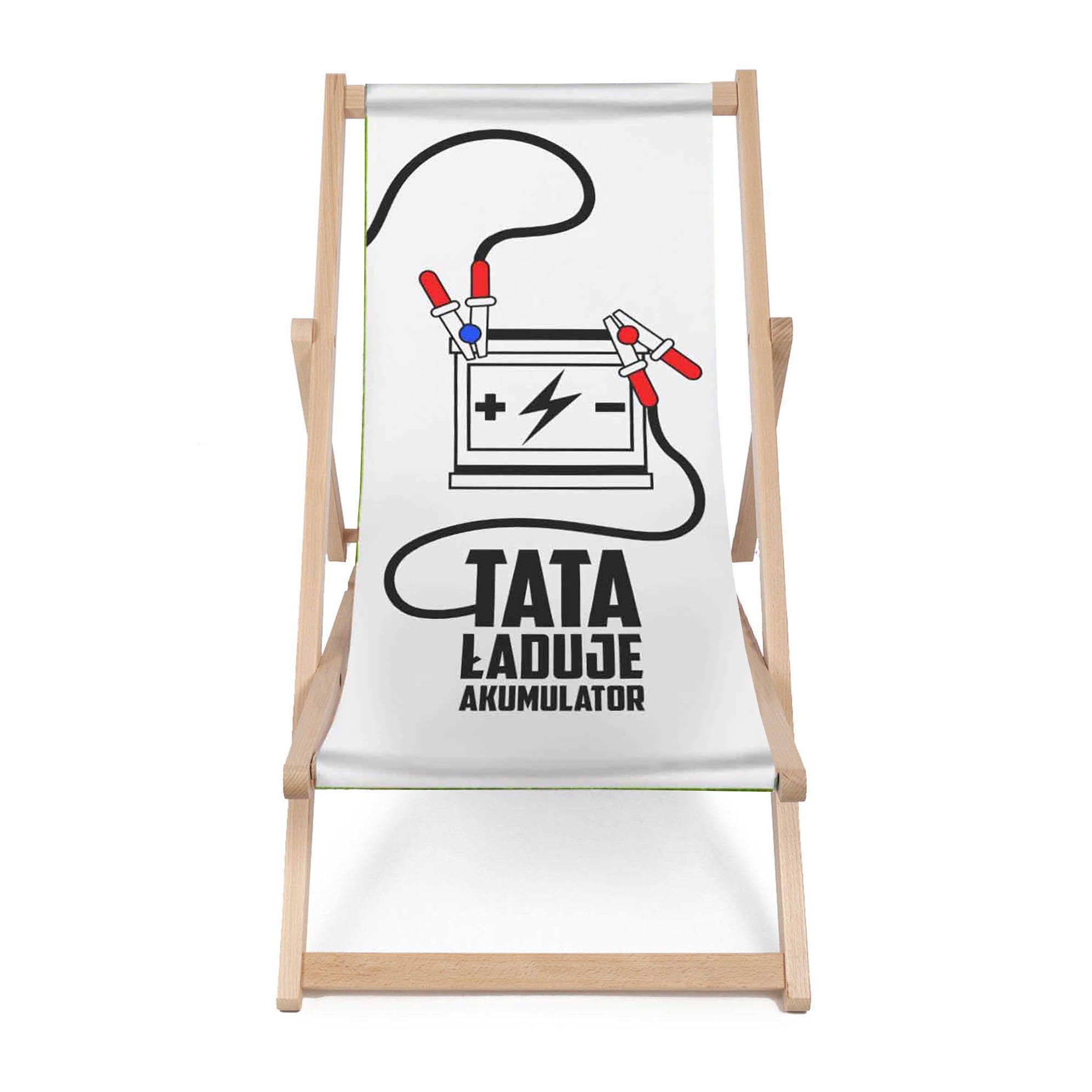 Zestaw Leżak i stolik Tata ładuje akumulator