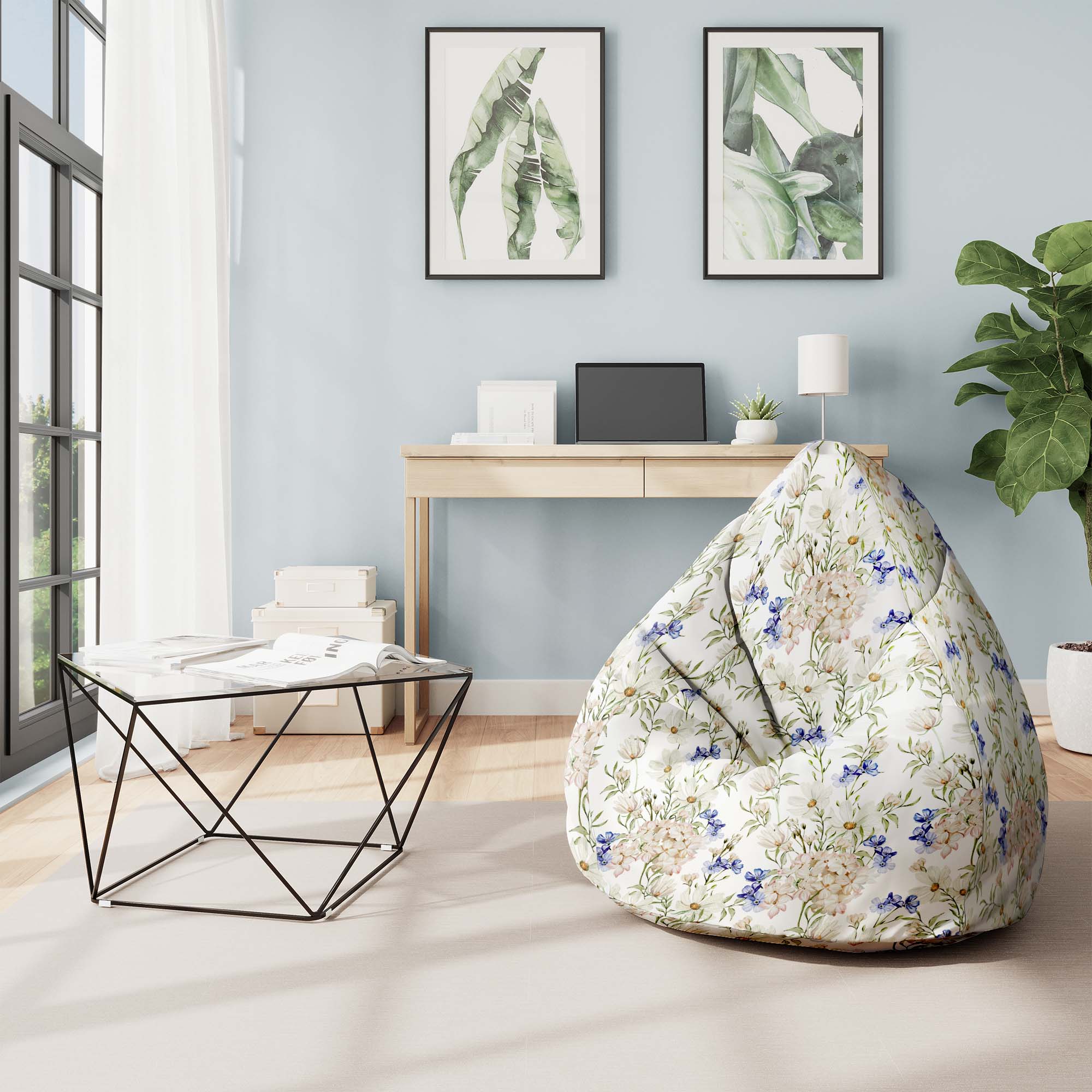 Puf Pearshape Amazing Floral