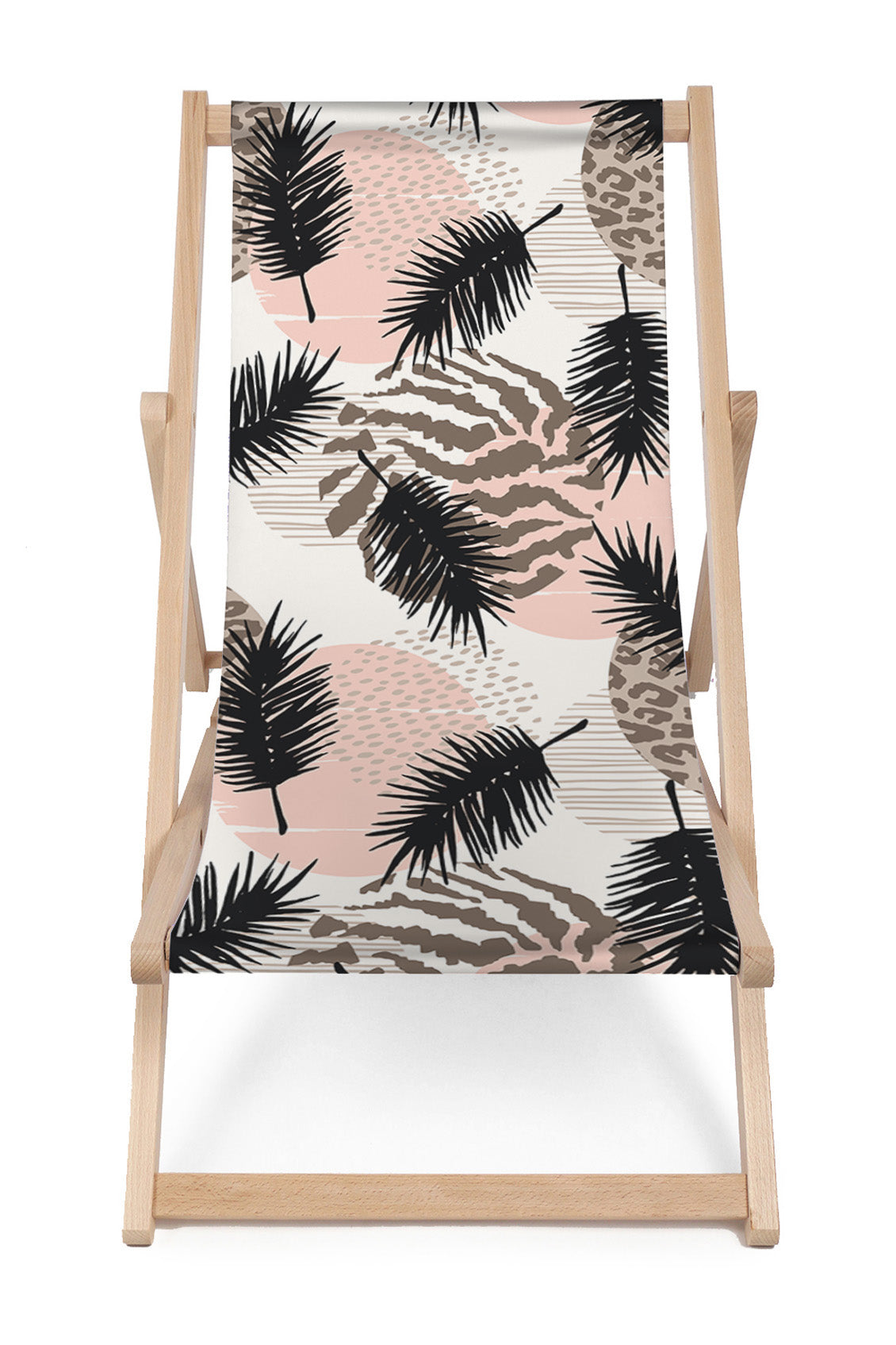 Leżak drewniany Animal and Tropical Geometric