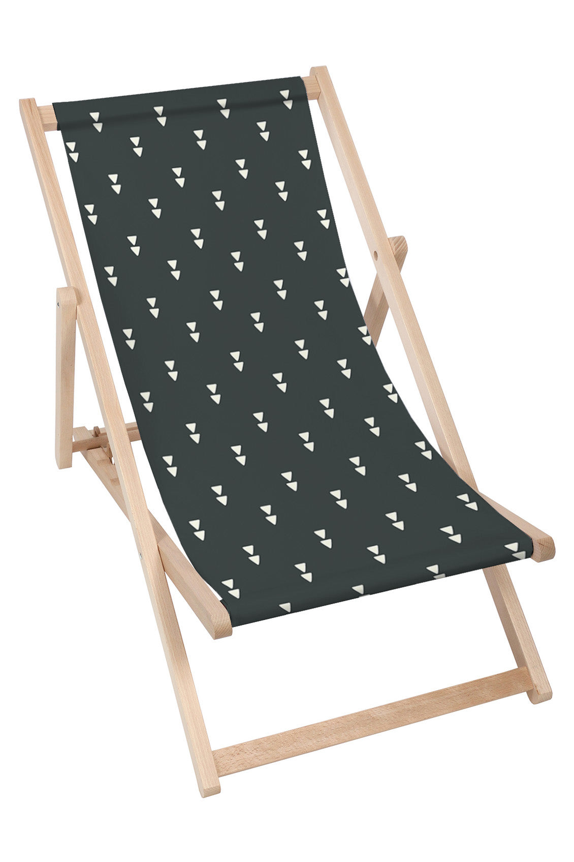 Wooden Deck Chair Artistic Abstract Triangles