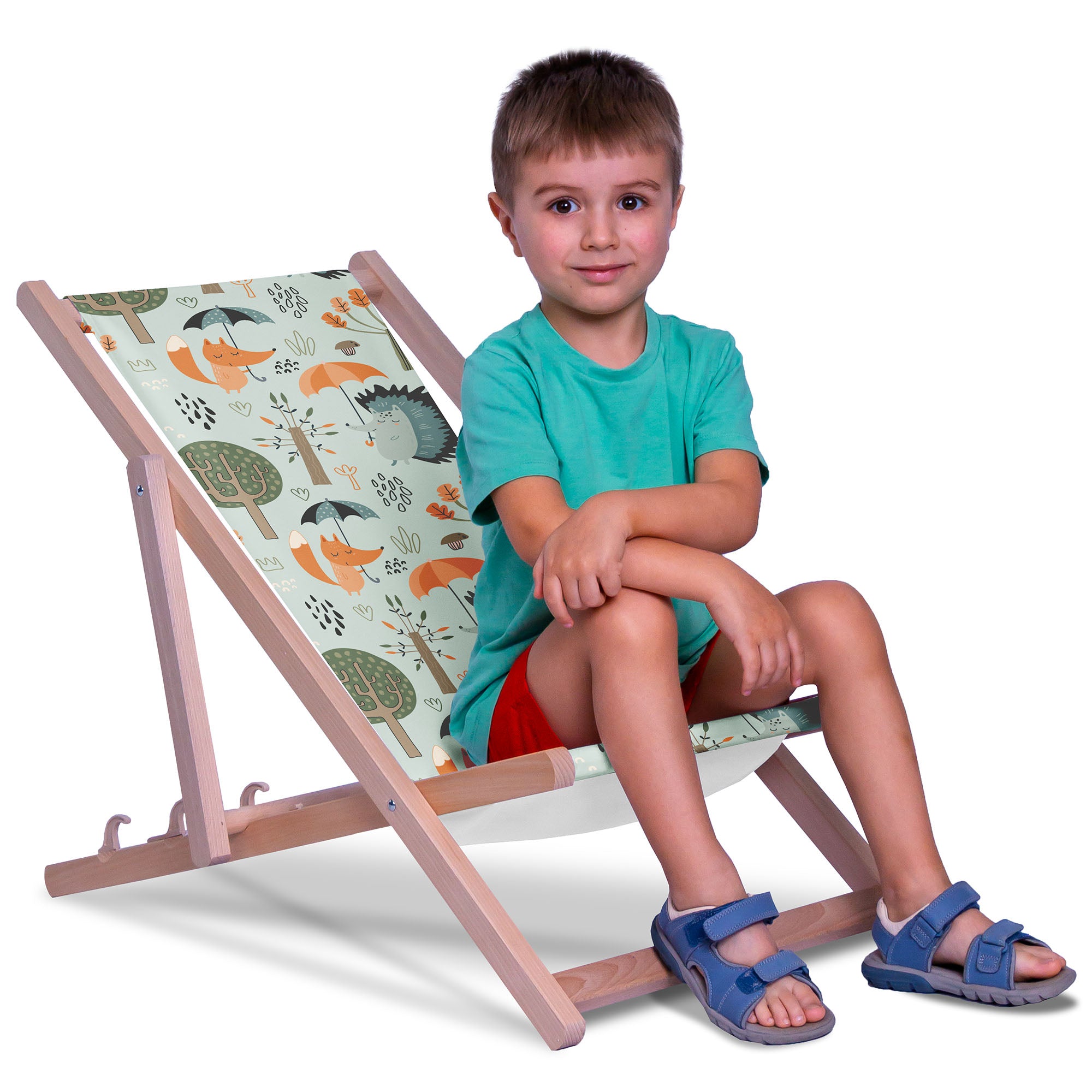 Wooden Deck Chair Autumn Forest