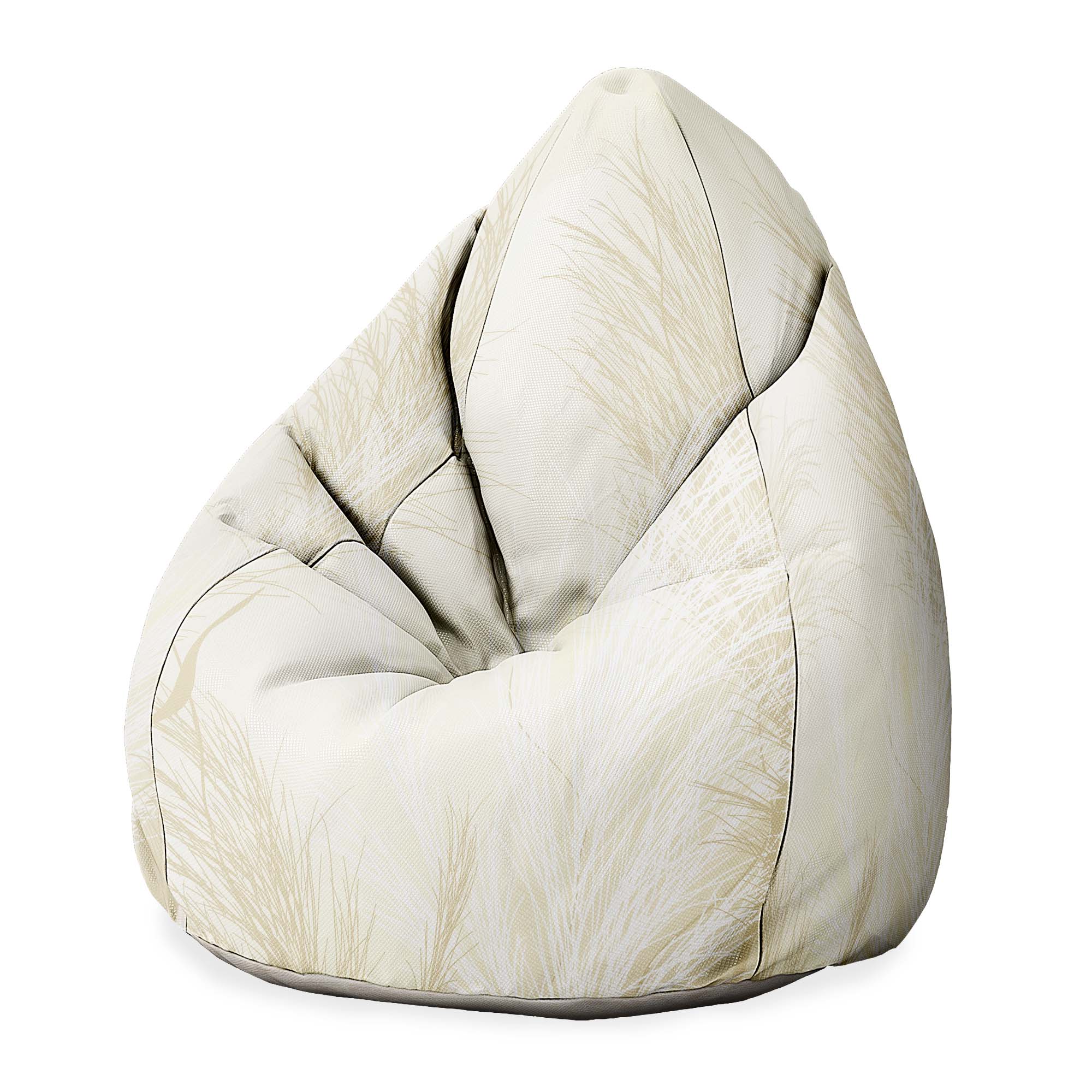 Puf Pearshape Beige Warm Pampas Grass-Velvet