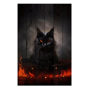 Obraz Wood Black Cat Energy-30x40 cm