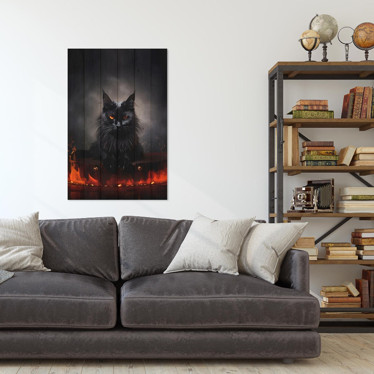 Bild Wood Black Cat Energy-40x60 cm