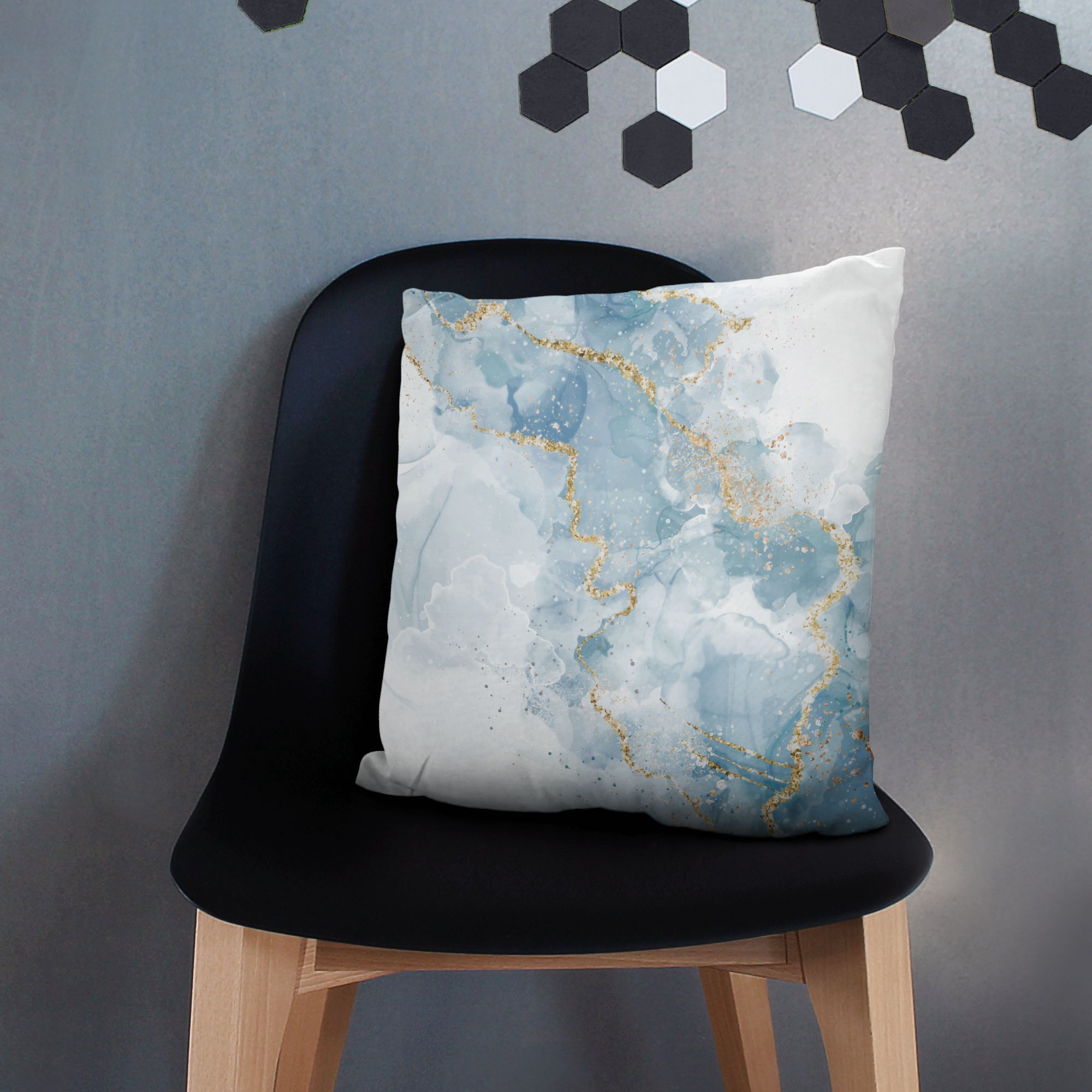 Poduszka Blue Elegant Marmur-Velvet