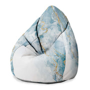 Puf Pearshape Blue Elegant Marmur-Oxford