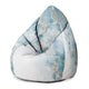 Puf Pearshape Blue Elegant Marmur-Oxford