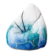 Puf Pearshape Blue Marmur-Oxford