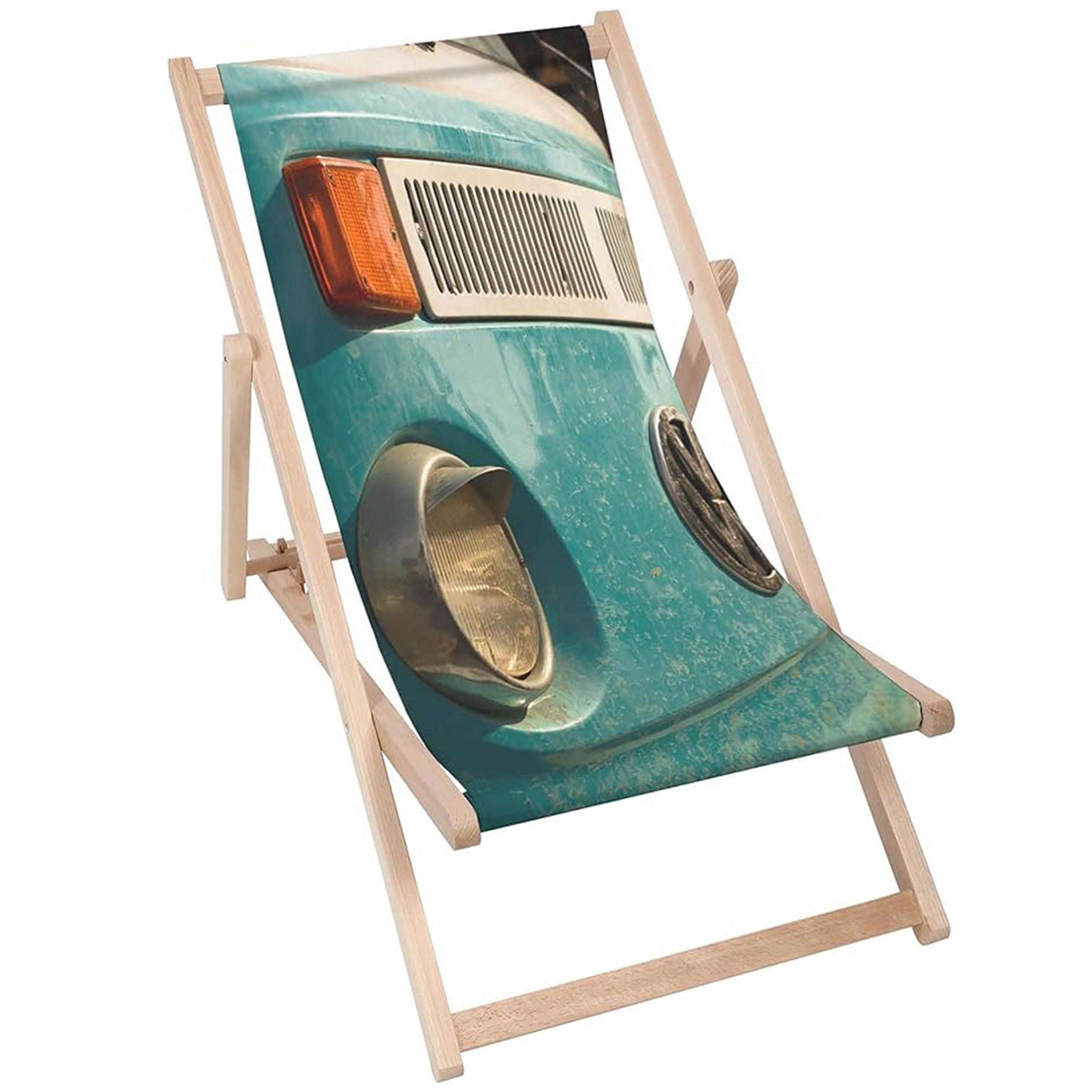 Leżak drewniany Blue Camper