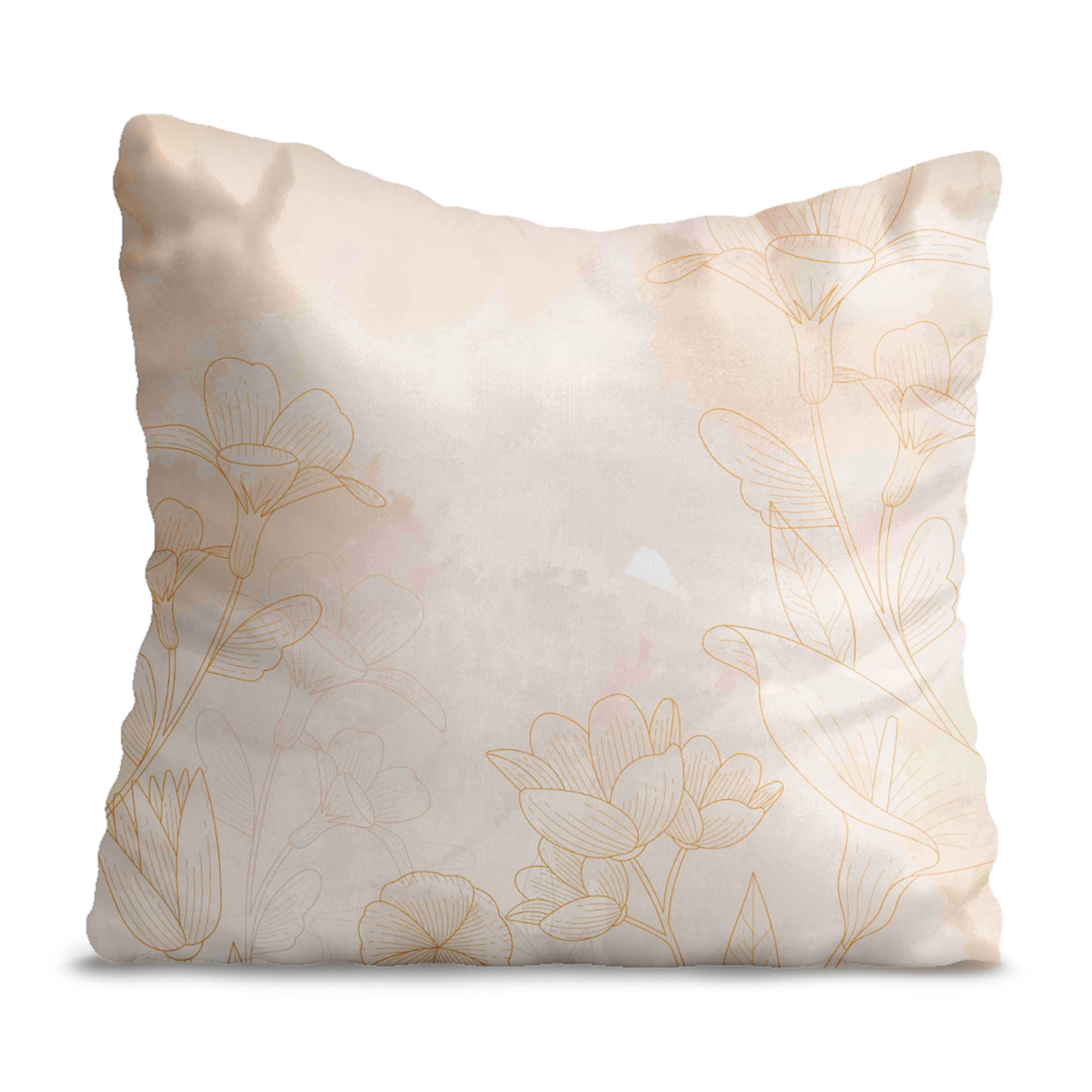 Poduszka Boho Beige Flowers-Oxford