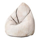 Puf Pearshape Beige Flowers-Velvet