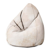 Puf Pearshape Beige Flowers-Oxford
