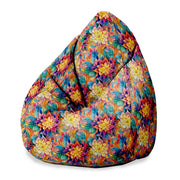 Pearshape Pouf Botanical Floral Geometric Pattern-S-Oxford