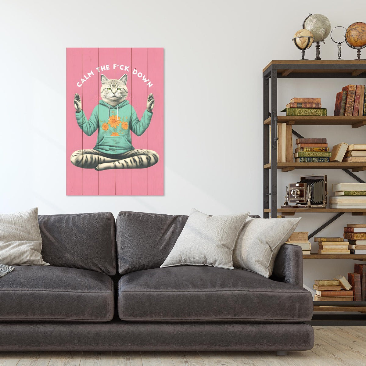 Bild Wood Calm the F Down-30x30 cm