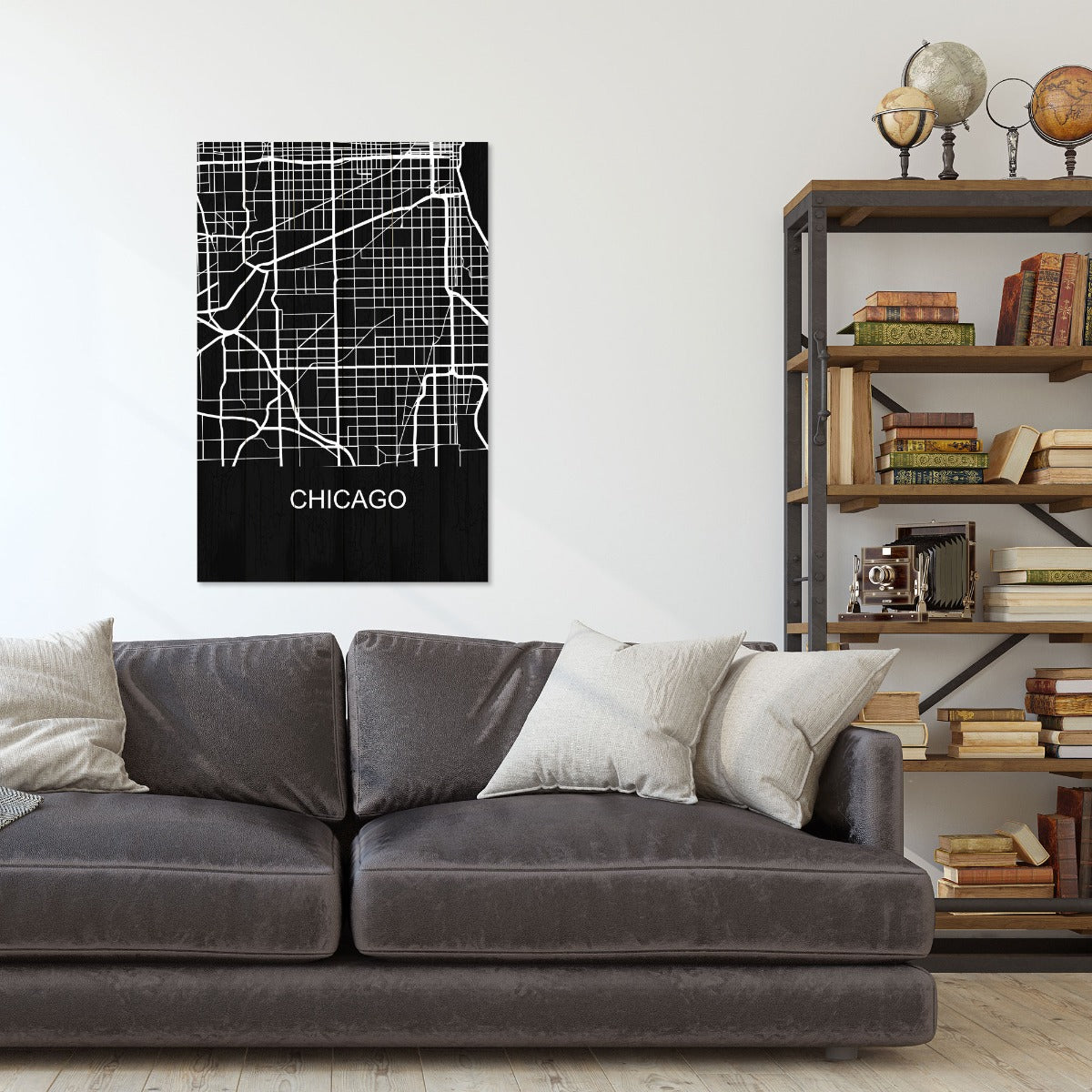 Bild Holz Chicago-60x90 cm