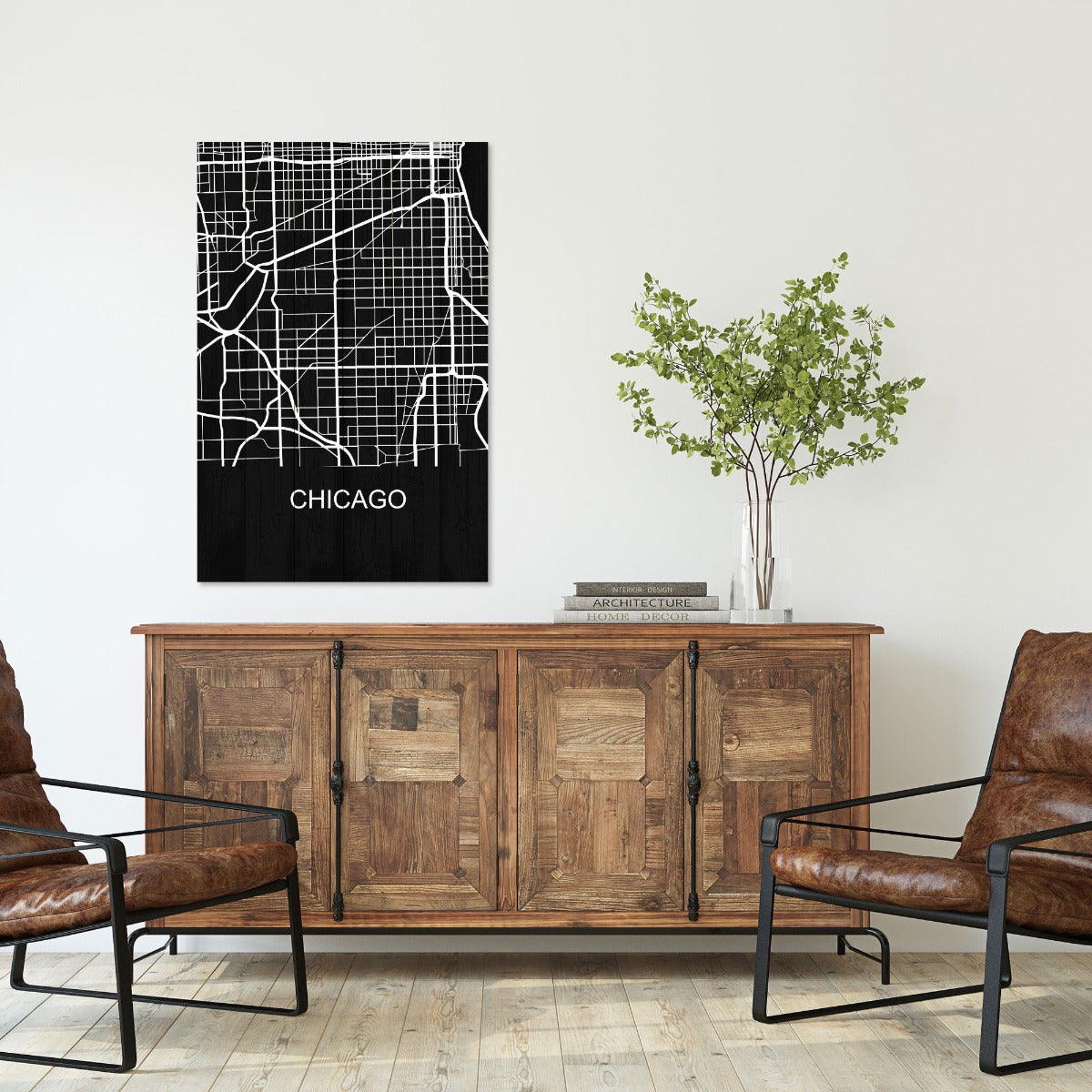 Bild Holz Chicago-60x90 cm