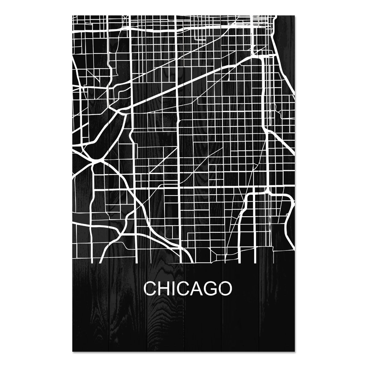 Bild Holz Chicago-30x40 cm