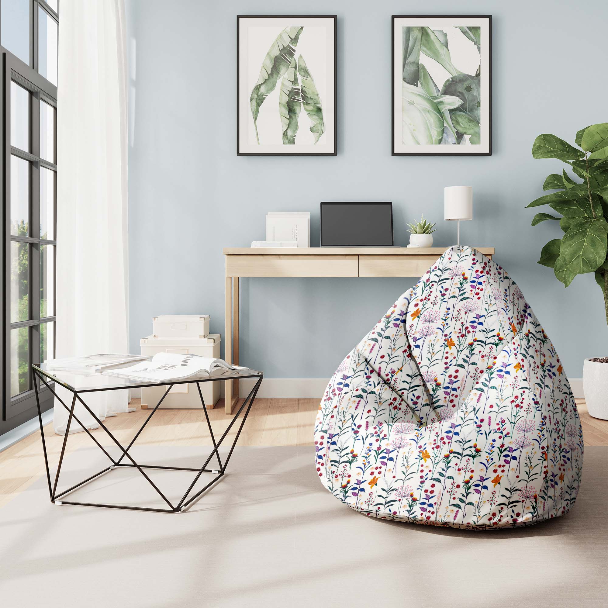 Sitzsack Pearshape Farbige Wiese