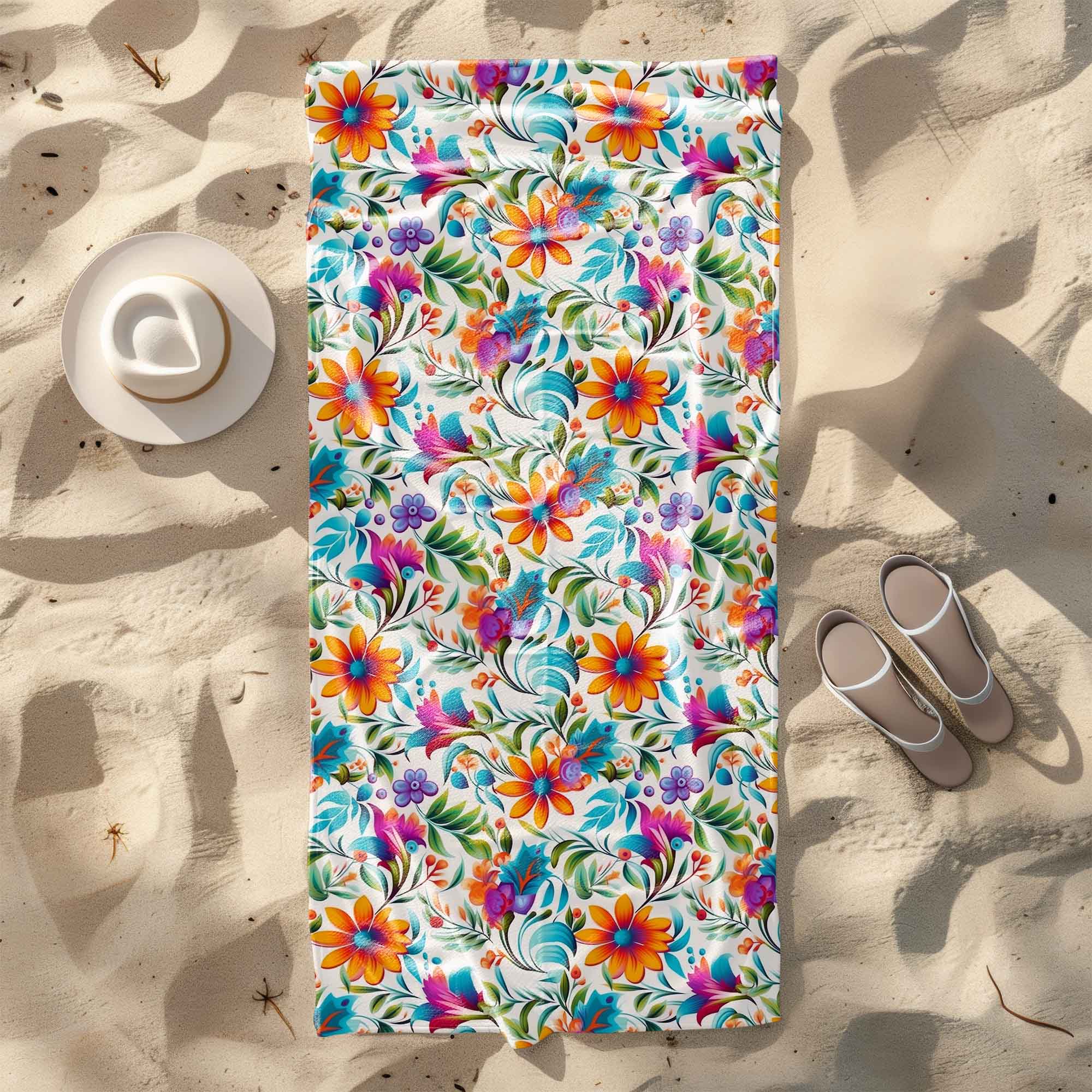 Ręcznik Colorful Floral Pattern-30x50 cm