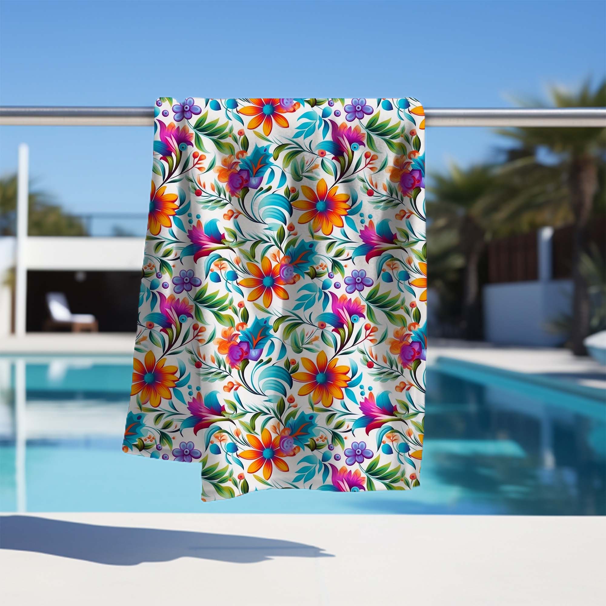 Ręcznik Colorful Floral Pattern-70x140 cm