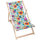 Holzliegestuhl Buntes Blumenmuster
