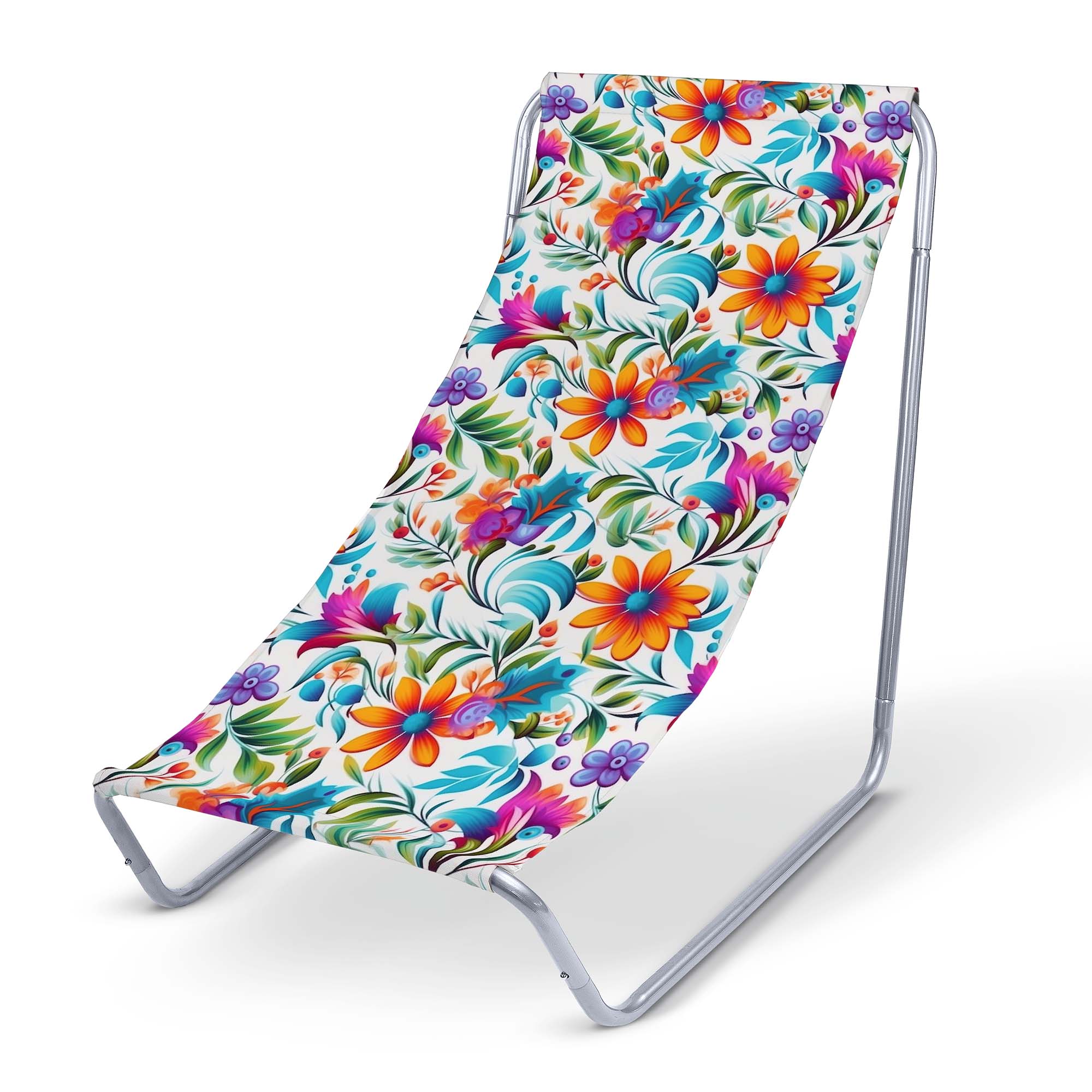 Leżak metalowy Colorful Floral Pattern