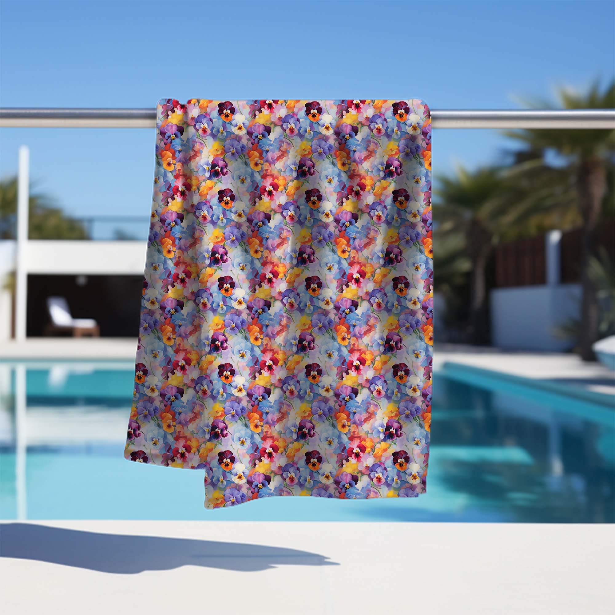 Ręcznik Colorful Flowers Pattern