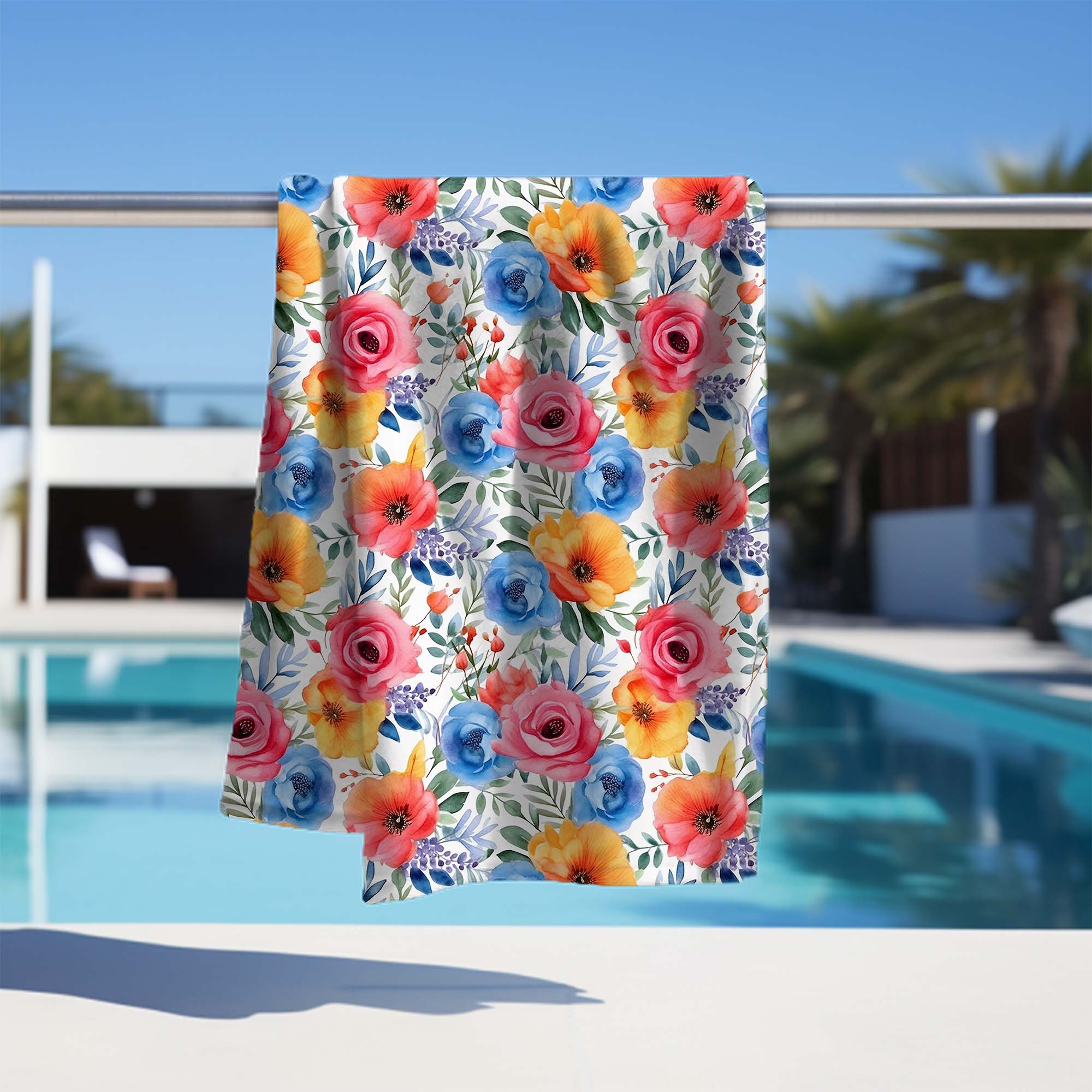 Handtuch Bunte Wildblume-30x50 cm