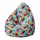 Puf Birnenform Buntes Blumenmuster -M-Oxford