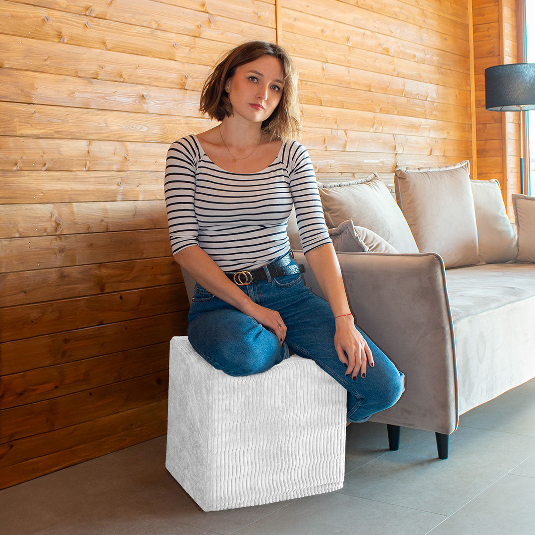 Puf Qubik Cool Gray-50x50 CM