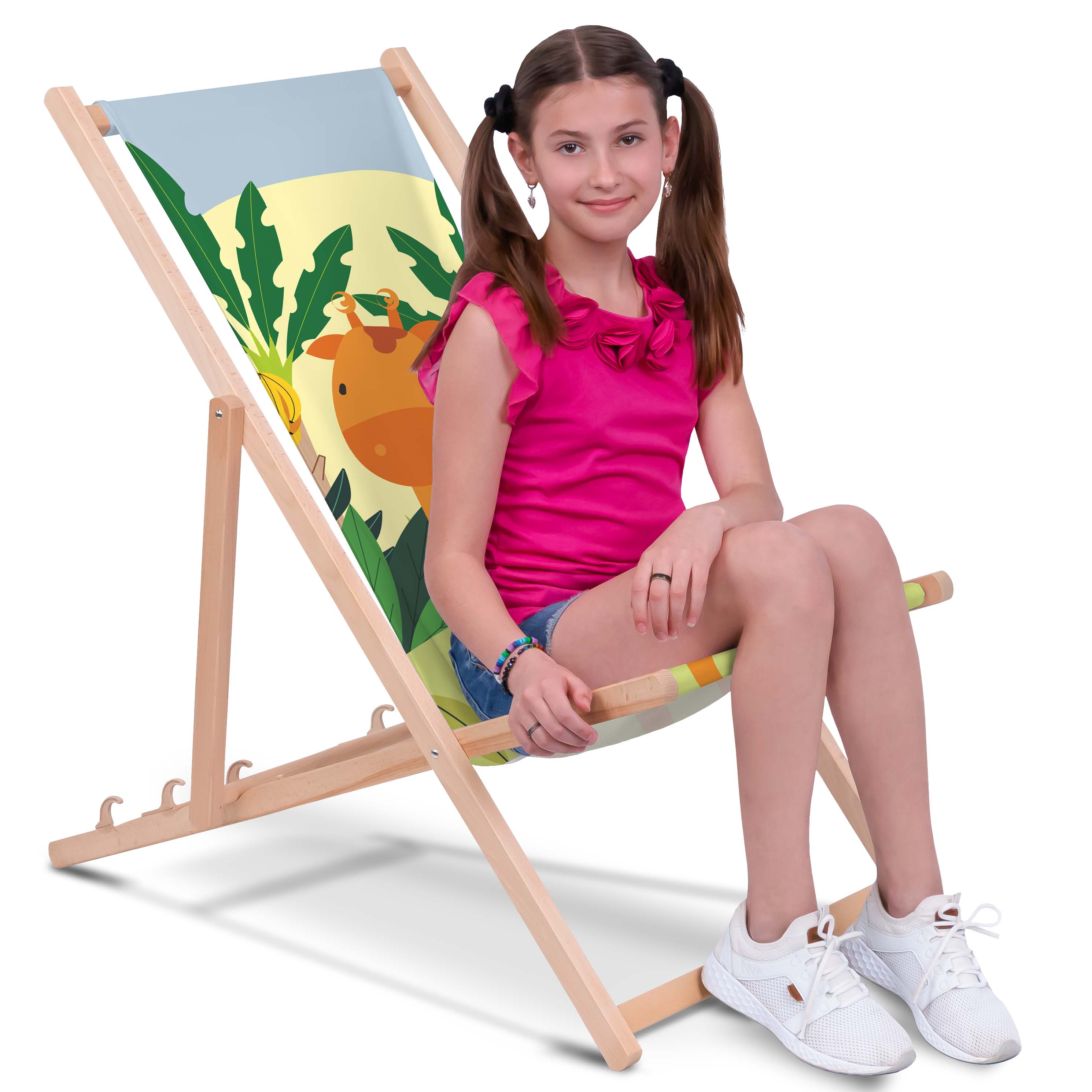 Leżak drewniany Crazy Giraffe-M
