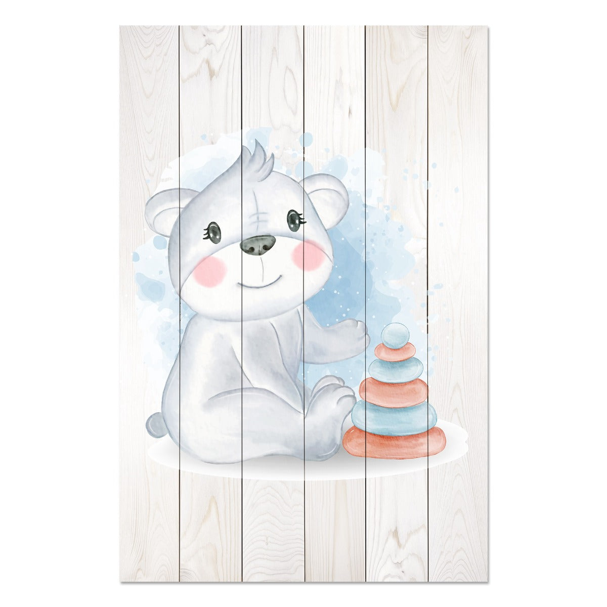 Obraz Wood Cute Koala Playing with Toys-20x30 cm