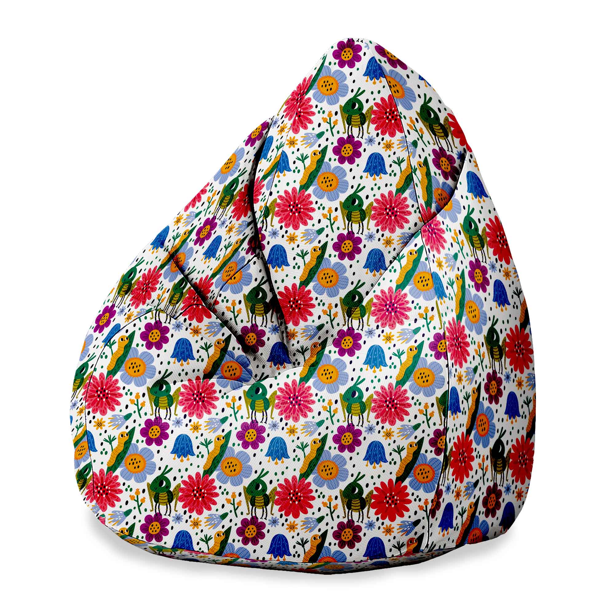 Pearshape Pouf Cute Bugs-S-Velvet