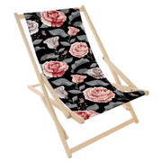 Leżak Bujany Dark Vintage Flowers