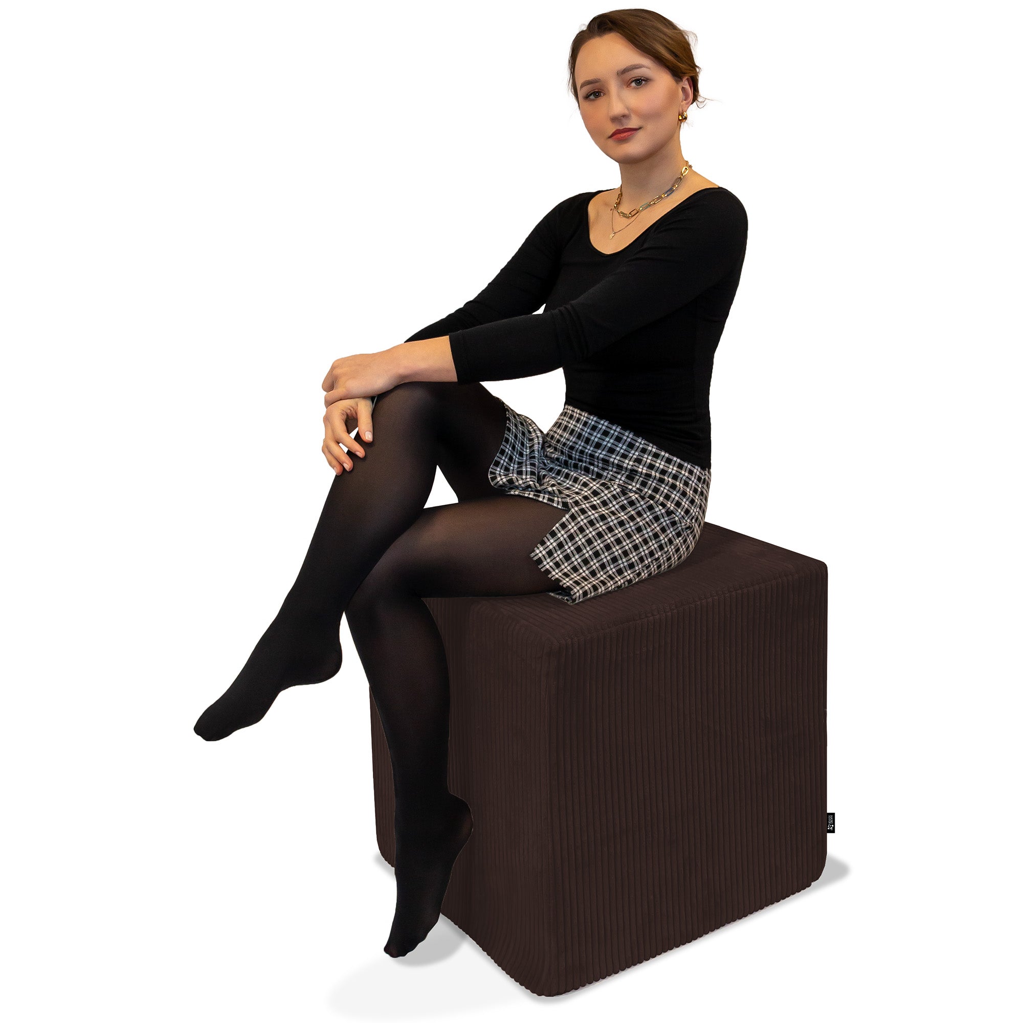 Puf Qubik Dark Chocolate-50x50 CM