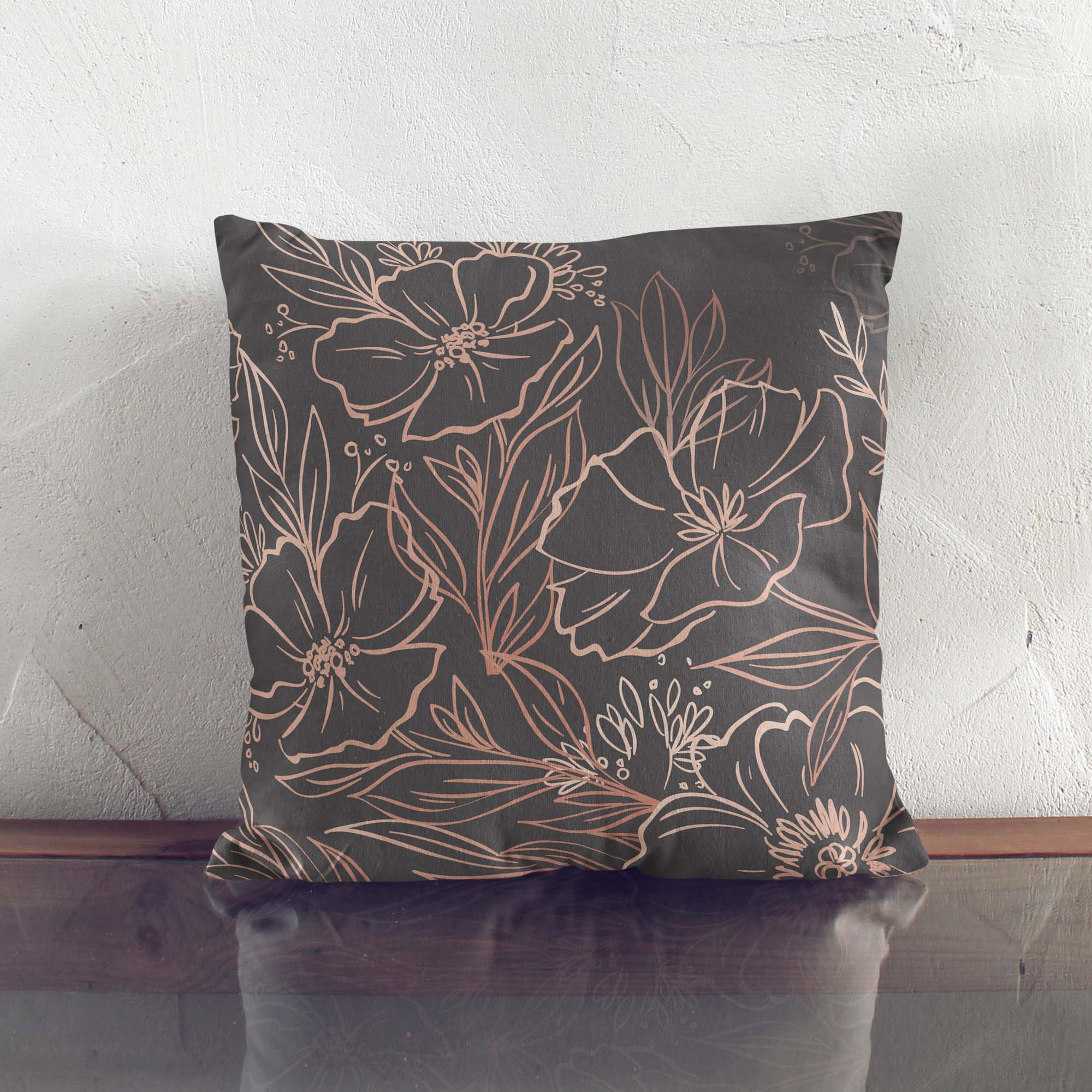 Dark Flowers Mystery-Velvet Pillow