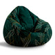 Puf Paradise Deep Green Floral-Velvet