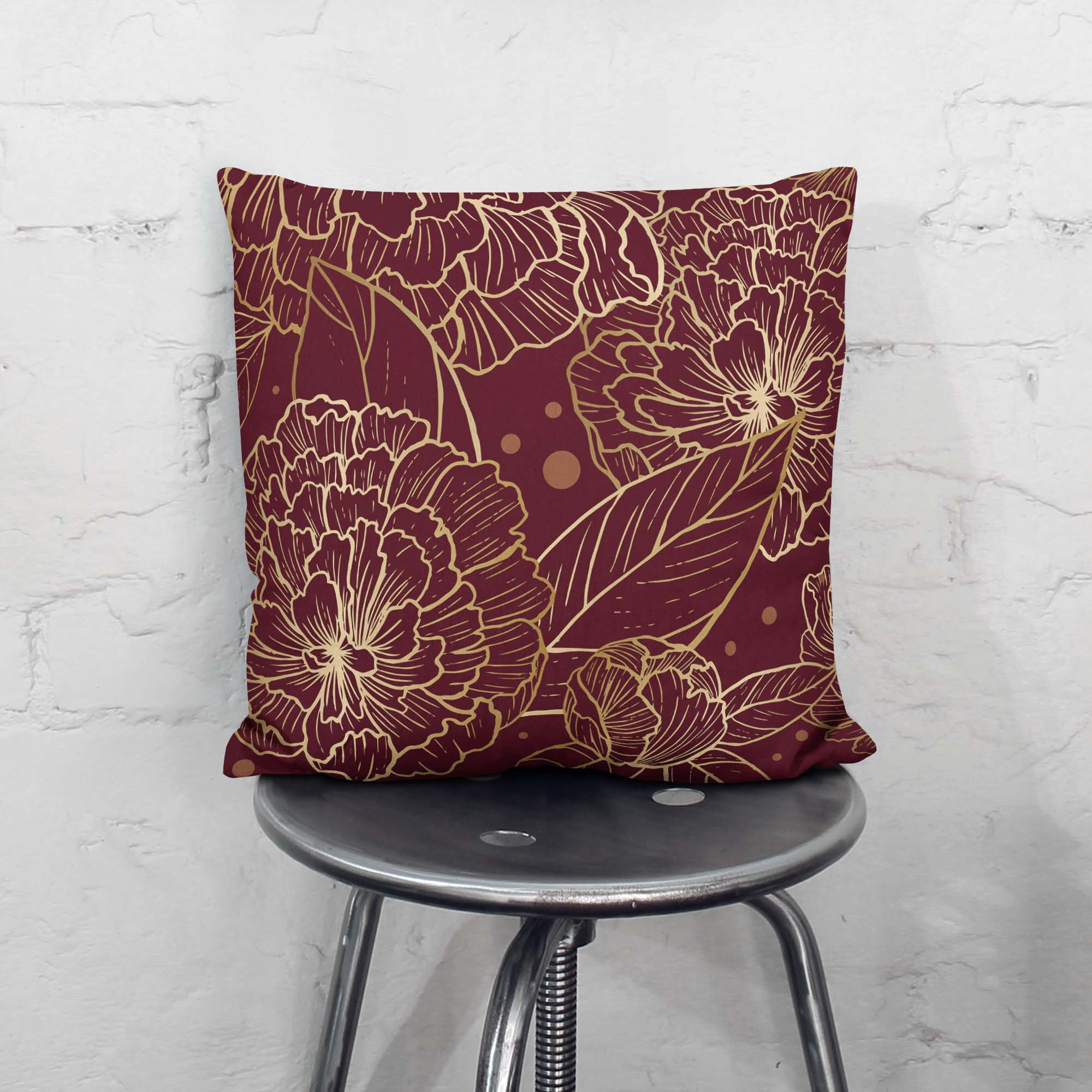 Deep Peonia-Oxford Pillow