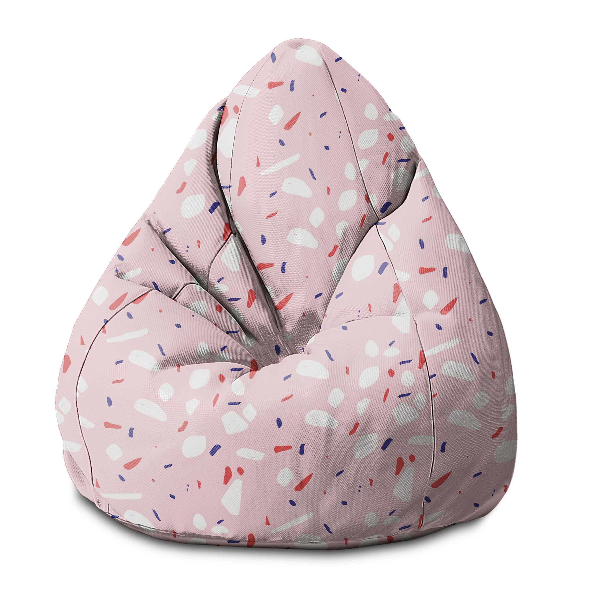 Puf Birnenform Pink Abstrakt-M-Oxford