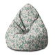 Pearshape Pouf Olive Leaves on Pink