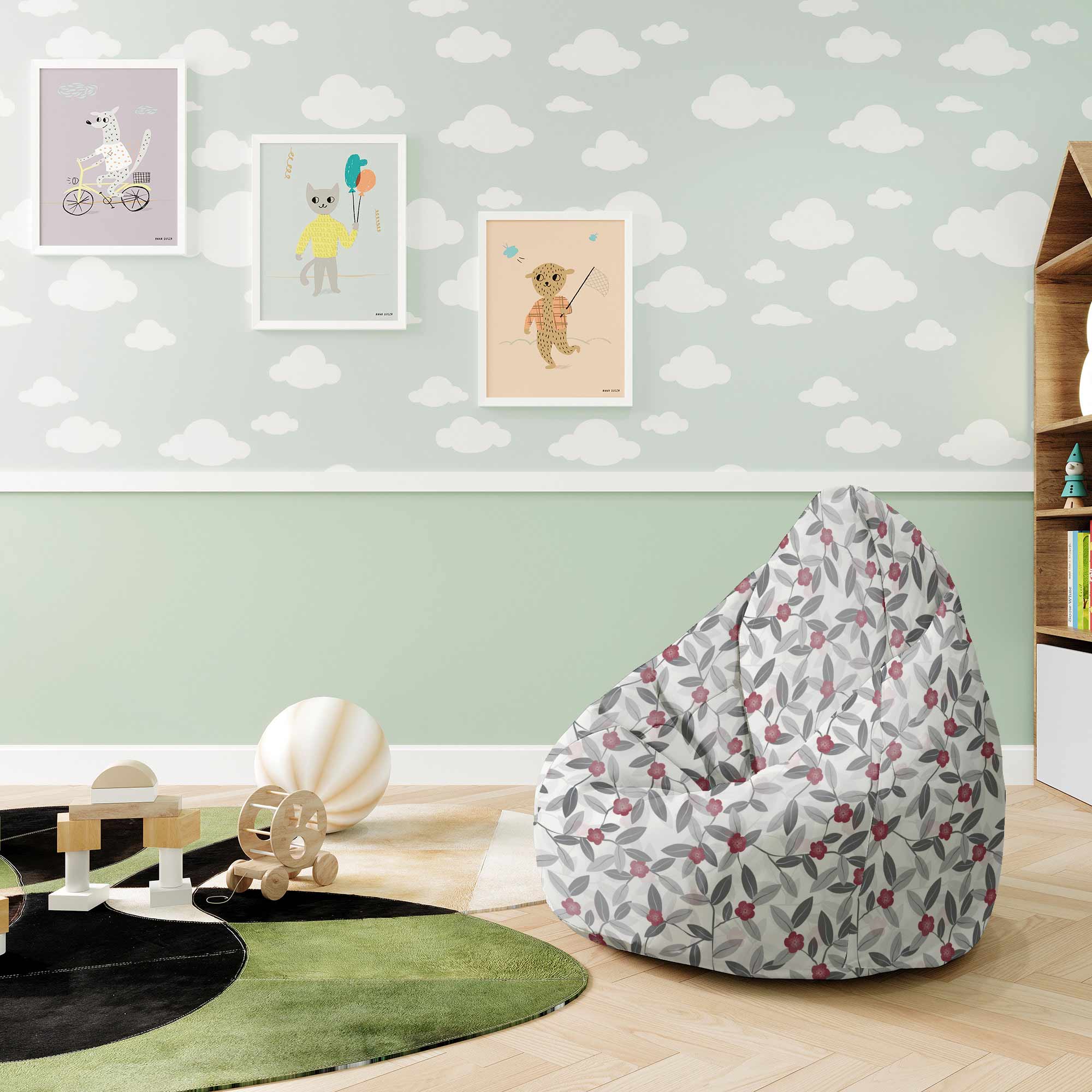 Puf Birnenform Unter dem Baum-M-Velvet