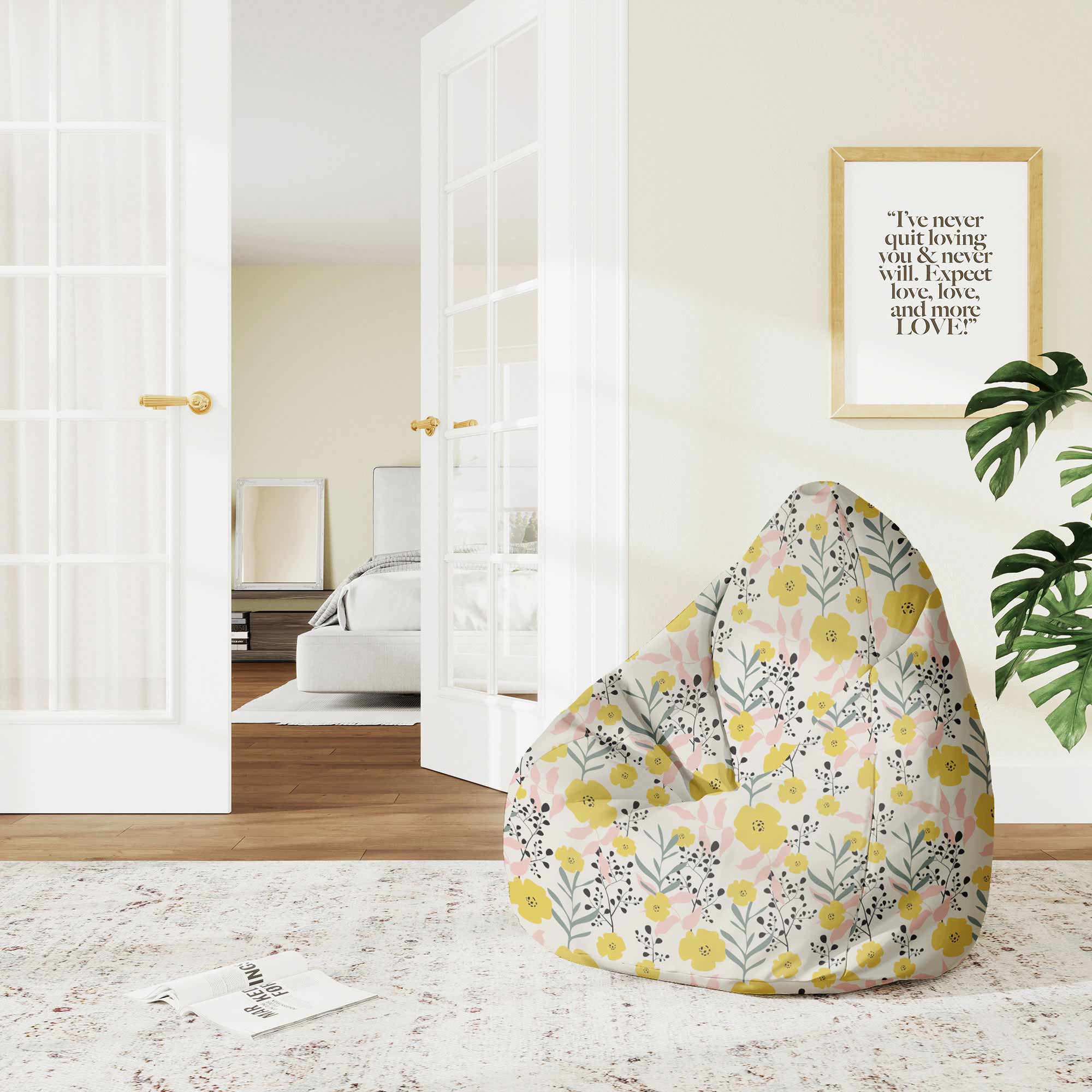 Puf Pearshape Yellow Daffodil-M-Oxford