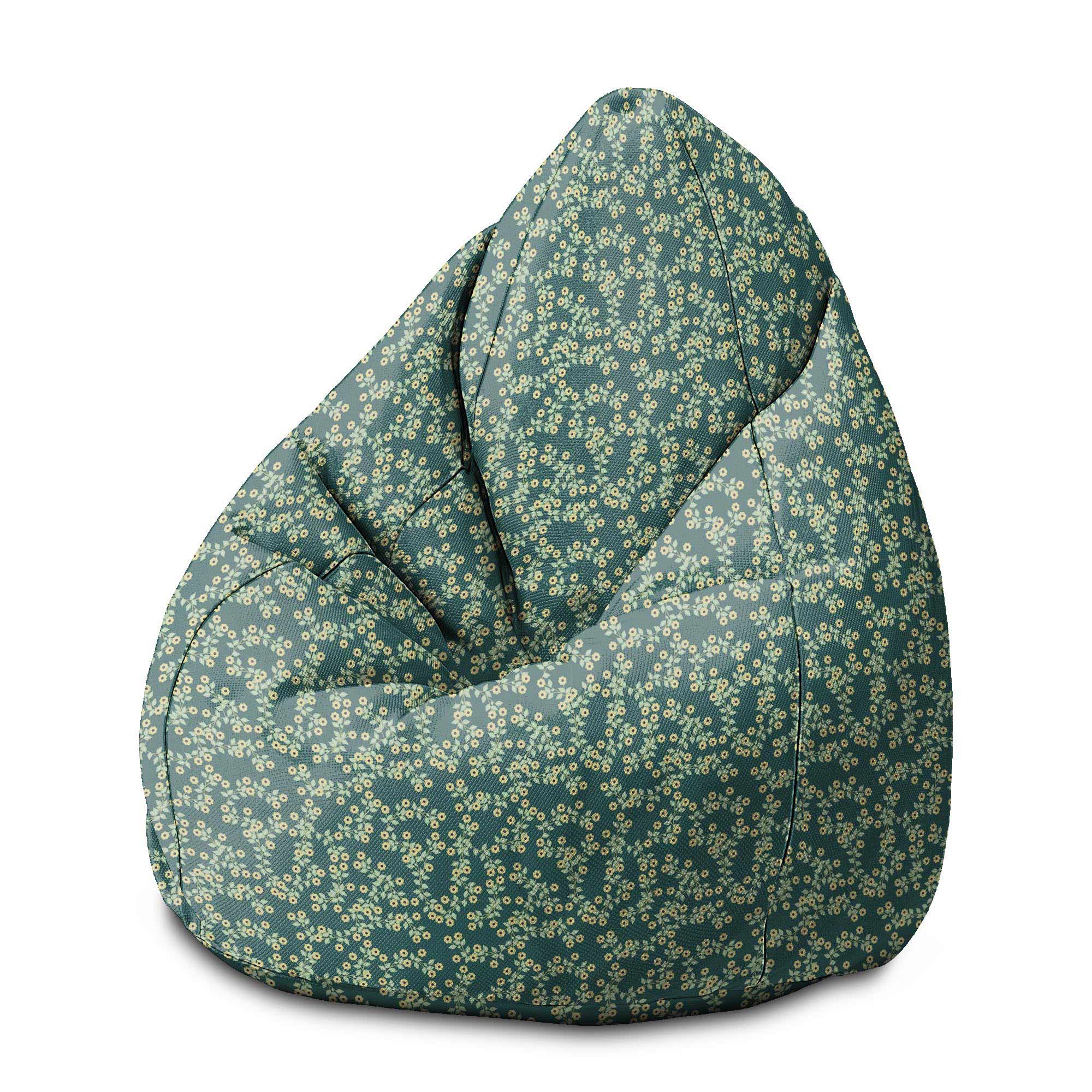 Puf Pearshape Tiny Flowers-S-Zamat